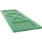 Ekena Millwork True Fit PVC Center X-Board Farmhouse Fixed Mount Shutters, Lilly Pads , 18W x 80H, PR TFP107FH18X080LP - alternate 2